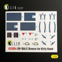 OV-10A/C Bronco Interior 3D Decals for Kitty Hawk / Zimi Models Kit 1:32