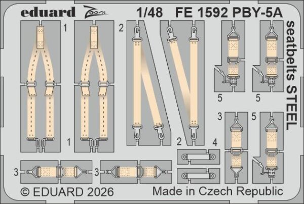 PBY-5A Seatbelts STEEL 1:48 for Eduard / Revell