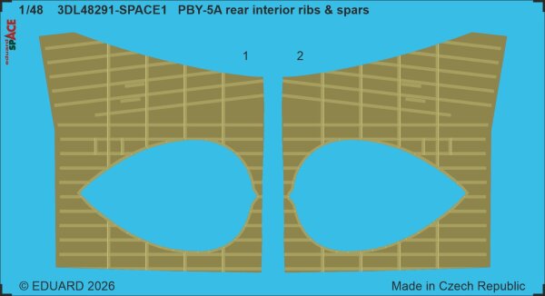 PBY-5A Rear Interior Ribs & Spars SPACE for Eduard/Revell 1:48