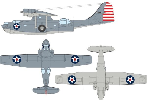 PBY-5A US National Insignia Stars w/ Red Center 1:48