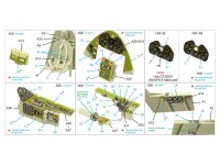 1/32 Grumman F6F-3E/N Hellcat 3D Cockpit Decals for Trumpeter