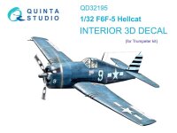 1/32 Grumman F6F-5 Hellcat 3D Cockpit Decals for Trumpeter