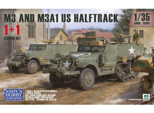 1/35 M3 & M3A1 U.S. WWII Halftracks Double Combo