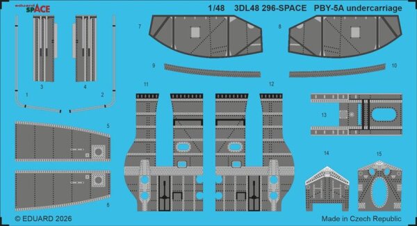 PBY-5A Catalina Undercarriage SPACE Set for Eduard/Revell 1:48
