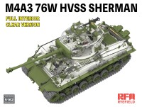 1/35 M4A3 76W HVSS Sherman - Full Interior - Clear Version