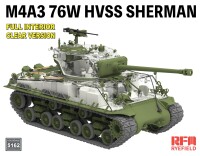 1/35 M4A3 76W HVSS Sherman - Full Interior - Clear Version