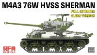 1/35 M4A3 76W HVSS Sherman - Full Interior - Clear Version