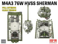 1/35 M4A3 76W HVSS Sherman - Full Interior - Clear Version