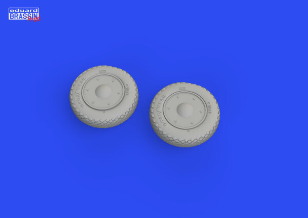 1/72 F4F wheels late w/ rims PRINT for Arma Hobby