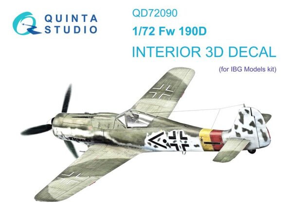 1/72 Focke-Wulf Fw-190D 3D-Printed Interior Decals
