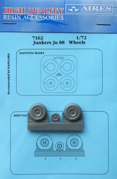 Ju-88 wheels + paint mask - HASEGAWA