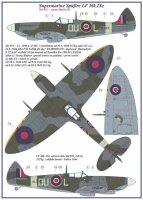 Spitfire Mk.IXC 2 decal versions: DU-L