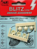 Britische Helme Desert Rats" WWII (6 Stück)"