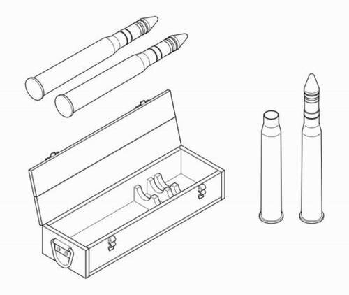 Munitionskiste + Munition, 75 mm KwK 40L70