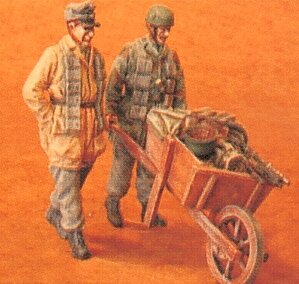 Deutsche Fallschirmjäger + Schubkarre WWII